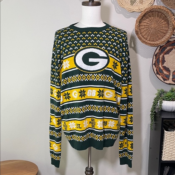 NFL Green and Yellow Crewneck Sweater - Picture 2 of 12